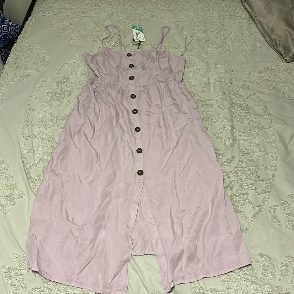purple midi dress